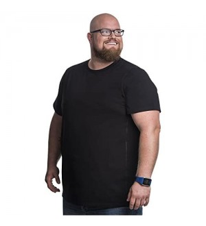 Alca Fashion T-Shirt für Männer mit Übergröße Bauchumfang Herren Rundhals Doppelpack Basic 2 Stück Tshirt Übergrößen XL - 8XL