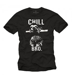 Cooles Hipster T-Shirt mit Faultier für Herren CHILL BRO. Größe S-XXXXXL