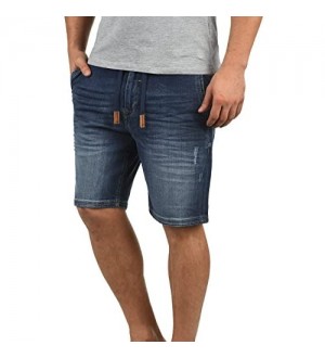 Blend Bartels Herren Jeans Shorts Jogger-Denim Kurze Hose mit Elastischem Bund und Destroyed-Optik aus Stretch-Material Regular Fit