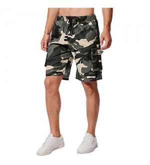 Herren Shorts Herren Cotton Cargo Shorts Kurze Hose Bermuda Sweatpant Camouflage Sommer Shorts