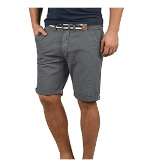 Indicode Mews Herren Chino Shorts Bermuda Kurze Hose mit Gürtel Regular Fit