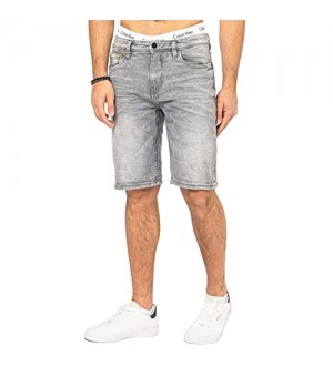 Sublevel Herren Denim Jeans Bermuda-Shorts mit Aufschlag