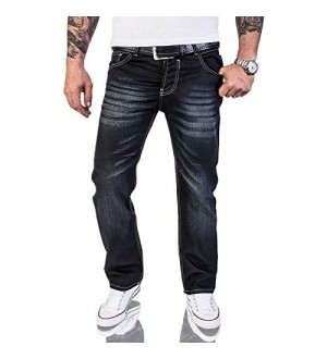 Rock Creek Herren Designer Jeans Wachsbeschichtung Coated Stonewash RC-2064