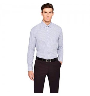 -Marke: find. Herren Businesshemd Regular Fit Bengal Stripe