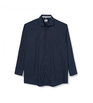 Seidensticker Herren Gepunktetes Hemd mit Kent-Kragen und Einem Hohen Regular Fit – Langarm Businesshemd