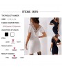 Loalirando Damen Schönes Spizenkleid Etuikleid Rückenfrei Kleid Festlich Hochzeitkleider Kurz Weiß(Big Size!)