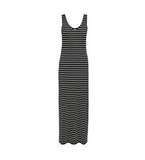 ONLY Damen Onlmay Life S/L V-Neck Stripe Dress JRS Kleid