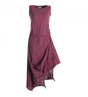 Vishes - Alternative Bekleidung - Ärmelloses Lagenlook Kleid aus Baumwolle zum Hochbinden