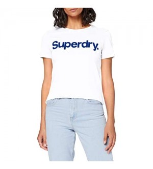 Superdry Damen Cl Flock Tee T-Shirt