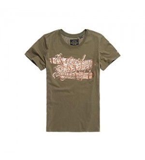 Superdry Damen The Real Foil Sequin Entry Tee T-Shirt