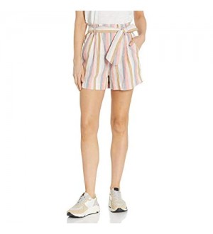 -Marke: Goodthreads Damen shorts Washed Linen Blend Paper Bag Waist Shorts