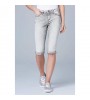 SOCCX Damen Bermudas Jeans RO:My mit bedruckter Innenseite