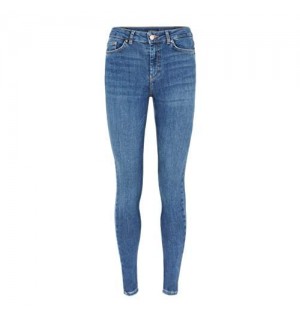 PIECES Female Slim Fit Jeans Mid Waist