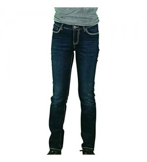 SOCCX Damen Regular Fit Jeans RO:My mit Kontrastnähten
