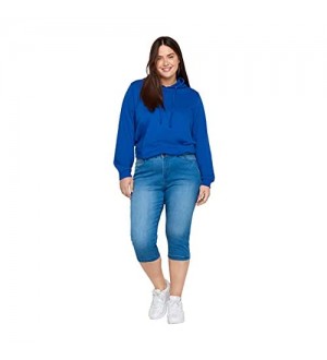 Zizzi Damen Große Größen Slim Fit Emily Jeans mit 3/4-Länge Gr 42-56