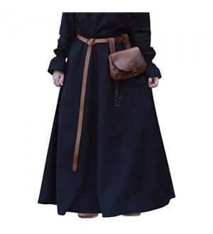 Battle-Merchant Mittelalterlicher Rock Damen Baumwolle | bodenlang und weit ausgestellt in div Farben S-XXL | Mittelalter LARP Kleidung Magd Wikinger