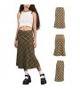 Damen Y2K Style Midirock Hohe Taille Elastisch 90S Vintage Tie Dye Drucken Party A-Line Rock Streetwear