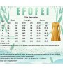 EFOFEI Damen Swing Rundhalsausschnitt Langarm Midi A Line Solide Lässig Elegantes Dünnes Kleid