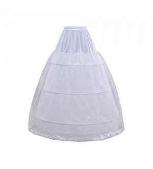 Loywe Reifrock Petticoat aus Satin und Spitze Taille Umfang bis 90cm 3 Ringe LW4801