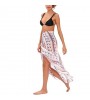 Maxirock Sommer Chiffon Asymmetrische Boho Röcke mit Blumenmuster Damen hohe Taille ethnischen Schlitz Wickelrock Strand Bikini Cover Up