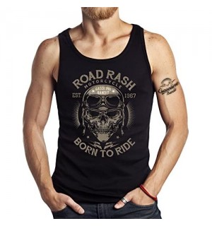 Gasoline Bandit Biker Racer Tank-Top: Road Rash - Born to Ride