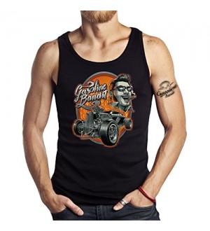 Gasoline Bandit Hot-Rod Biker Racer Tank-Top: Rockabilly