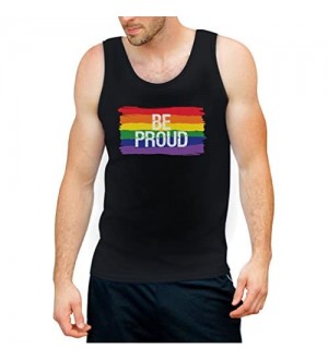 Shirtgeil CSD LGBT Rainbow Flag Be Proud Regenbogen Flagge Tank Top