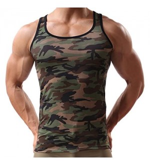 UJUNAOR Mann Tops Tank Tankshirt Weste Muscleshirt Herren Bodybuilding Tank Top Sport Weste Gym Ohne Arm T-Shirt (EU L/CN XL Z2-Camouflage)